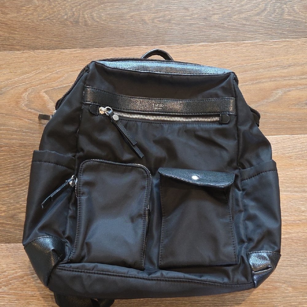 Stylish Black Backpack With Multiple Compartments - image 1